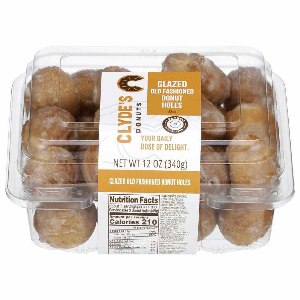 Wholesale Clyde's Donuts Glazed Old Fashioned Donut Holes 12 Oz- Bulk
