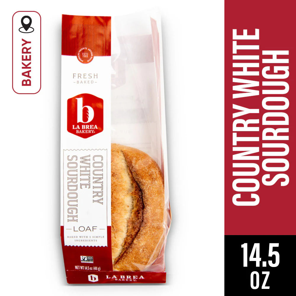 Wholesale La Brea Case * Oval Sourdough Country White Bread- Bulk
