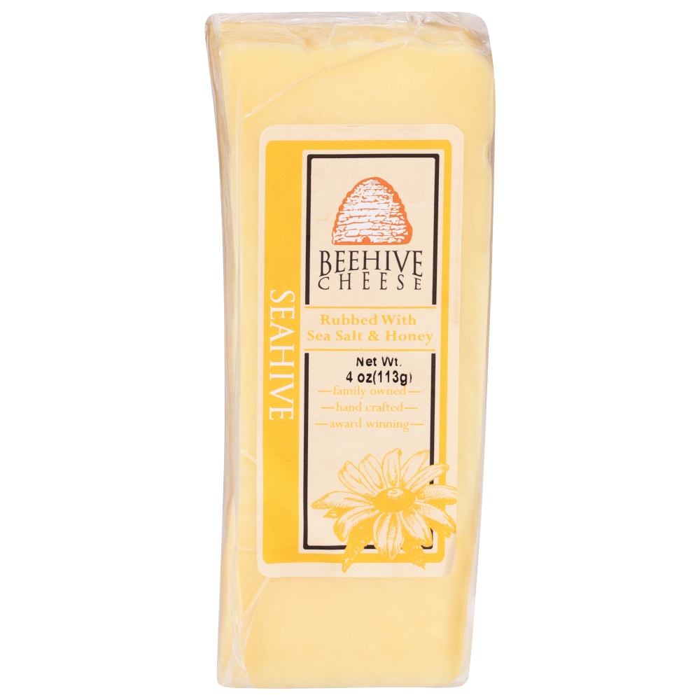Wholesale Beehive Cheese Company Seahive Cheddar with Sea Salt & Honey, 4 Oz (Case of 10)- Bulk