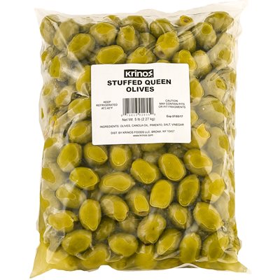 Wholesale Krinos Stuffed Queen Olives 5Lb Bag- Bulk