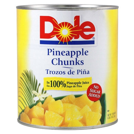 Wholesale Dole Case Pineapple Chunks In Juice- Bulk