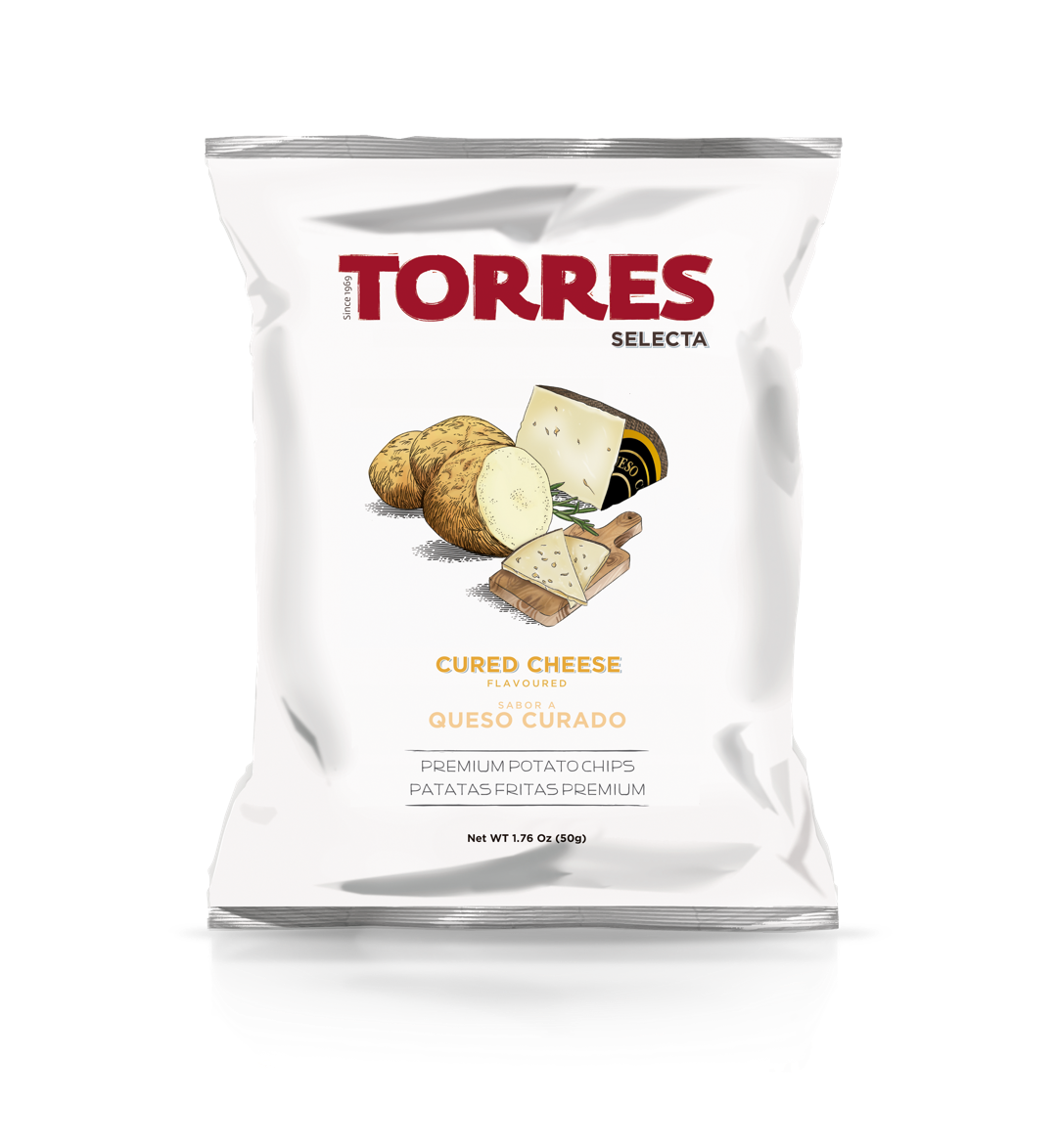 Wholesale Torres Cured Cheese Chips 50G- Bulk