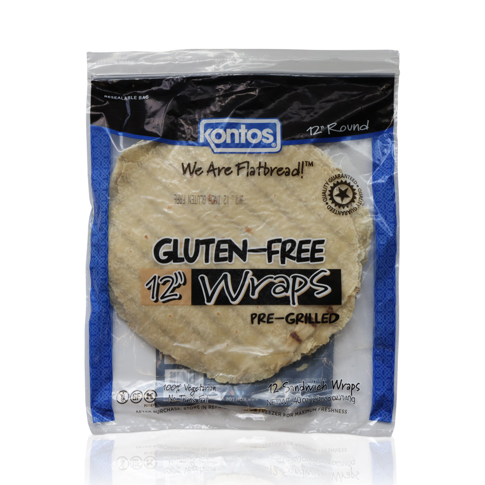 Wholesale Kontos Case 12In Pre Grilled Wrap- Bulk