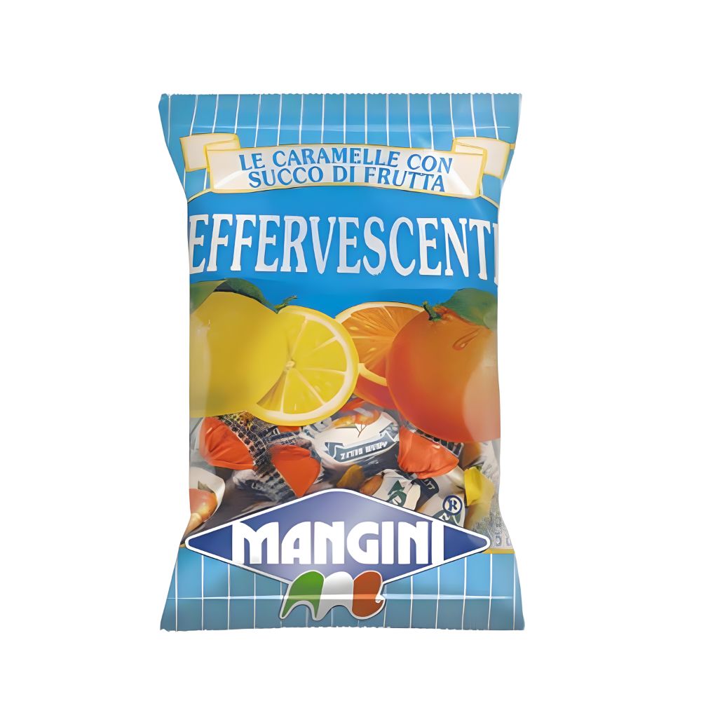 Wholesale Mangini Case Hard Candy Effervescent- Bulk