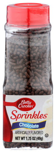 Wholesale Betty Crocker Decorating Decors Sprinkles Chocolate 1.75 Oz Shaker- Bulk