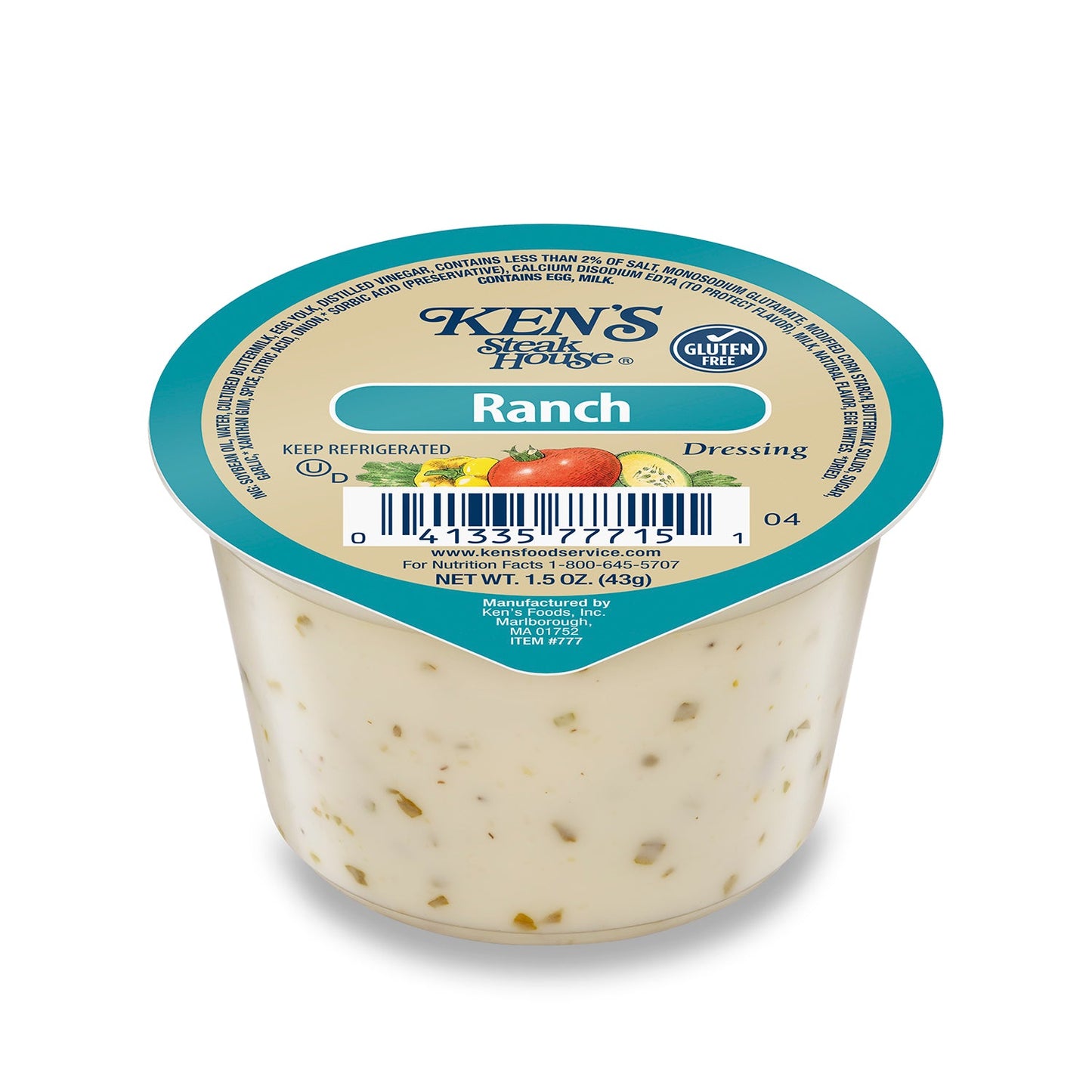 Wholesale Ken'S Case Ranch Dressing 1.5Oz Cup- Bulk