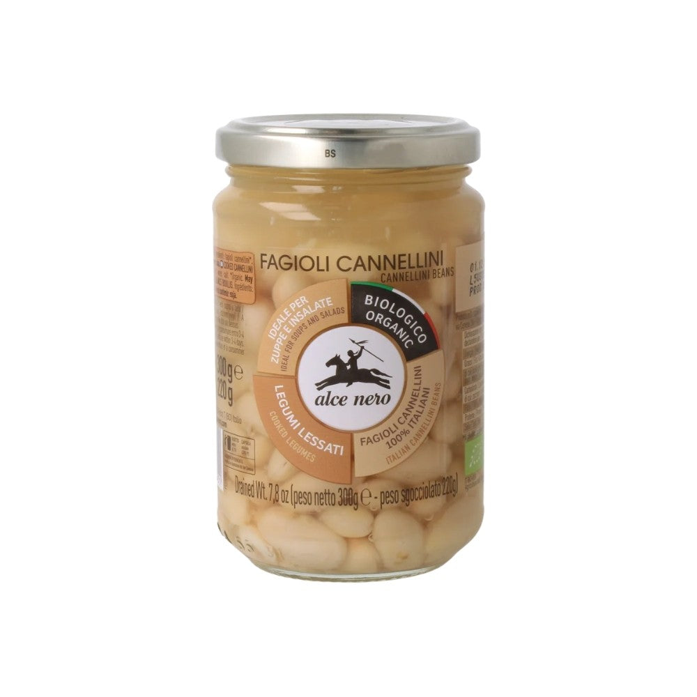 Wholesale Alce Nero Case Organic Cooked Cannellini Beans- Bulk