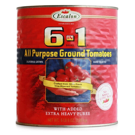 Wholesale 6 In 1 Case All Purpose Ground Tomato Sauce- Bulk