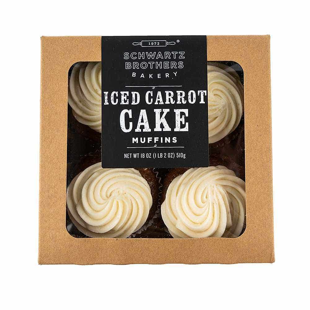 Wholesale Schwartz Brothers Bakery Iced Carrot Cake Muffins 18 Oz- Bulk