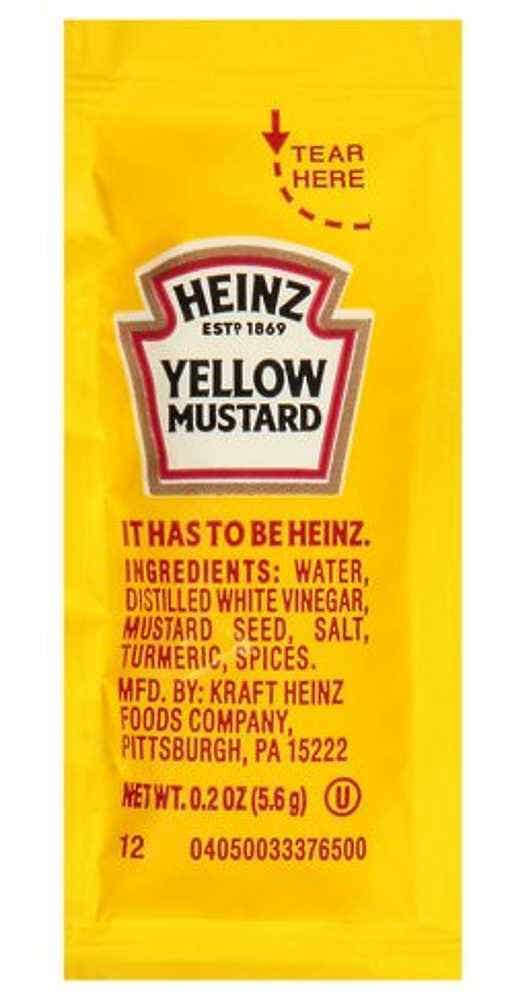 Wholesale Heinz Mild Yellow Mustard Single Serve 0.2 Oz- Bulk