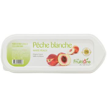 Wholesale La Fruitiere White Peach Puree 1kg- Bulk