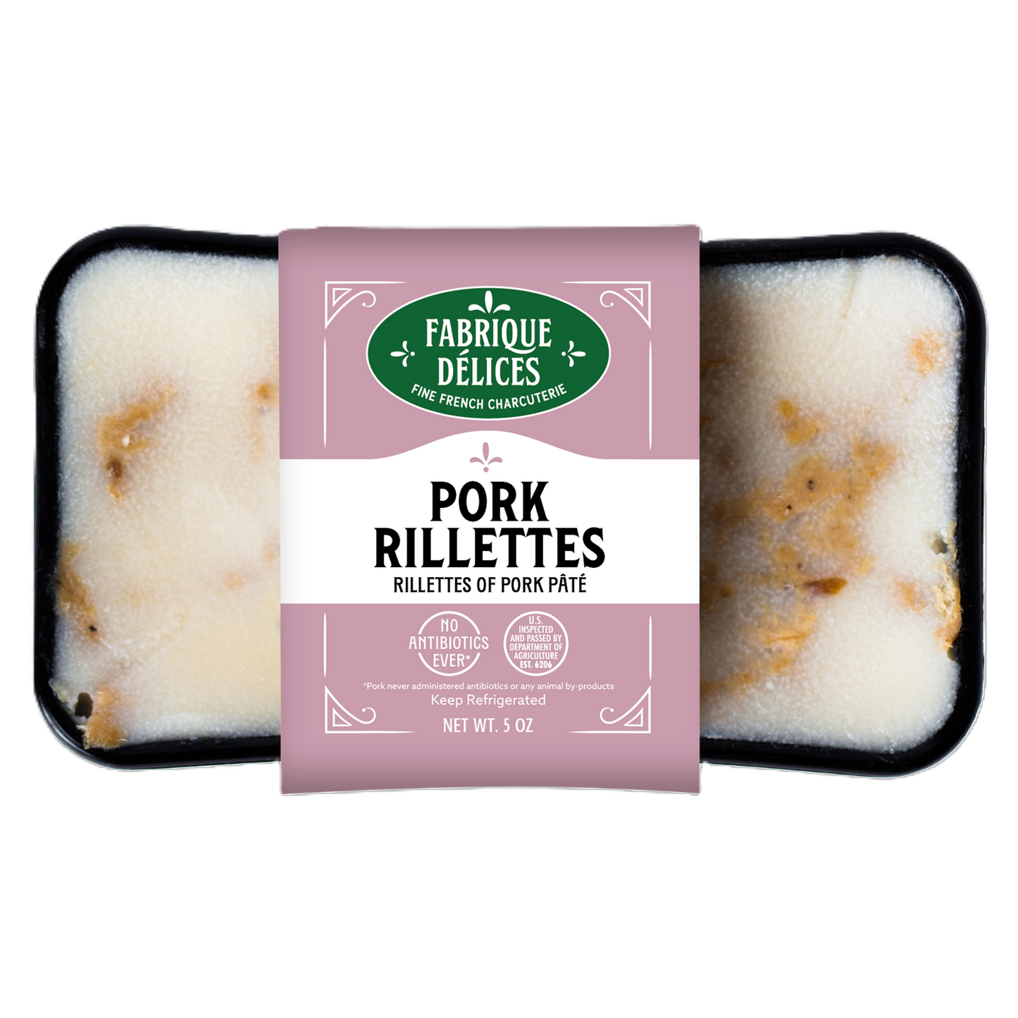 Wholesale Fabrique Delices Pork Rillette Pate 5oz- Bulk