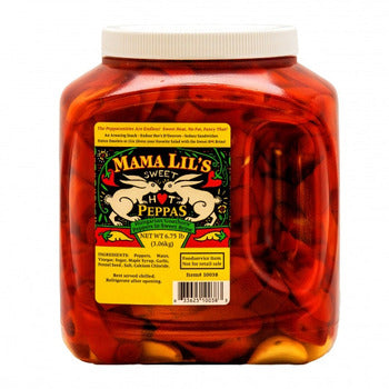 Wholesale Mama Lil's Pickled Hungarian "Goathorn" Peppers in Oil 7.5lb- Bulk