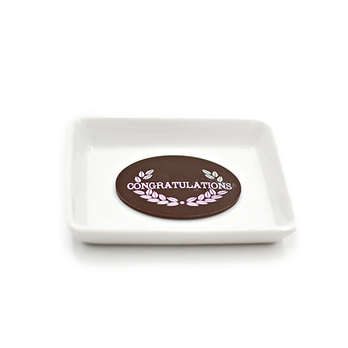 Wholesale Sweet Swiss Confections Chc Decor Congrat Drk Ovl 2.25- Bulk