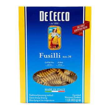 Wholesale De Cecco Dried Fusilli Pasta 1lb- Bulk