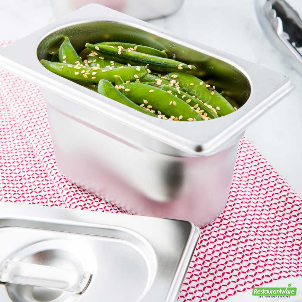 Wholesale Restaurantware Met Lux Rectangle Stainless Steel 1/9 Size Steam Table Pan 4 Inch Deep - Anti Jam- Bulk