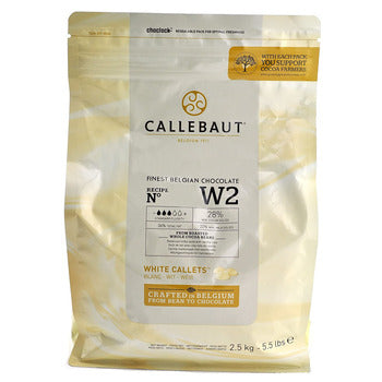 Wholesale Barry Callebaut Chocolate Cl W2 White Callets 2.5kg- Bulk