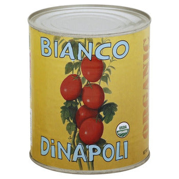 Wholesale Bianco Dinapoli Organic Whole Peeled Tomatoes with Basil 102oz- Bulk