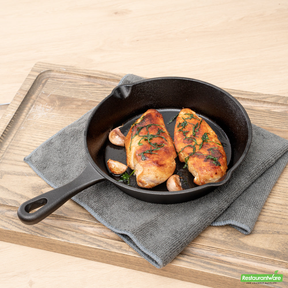 Wholesale Restaurantware Met Lux Round Black Cast Iron 8 Fry Pan - Pre-seasoned- Bulk