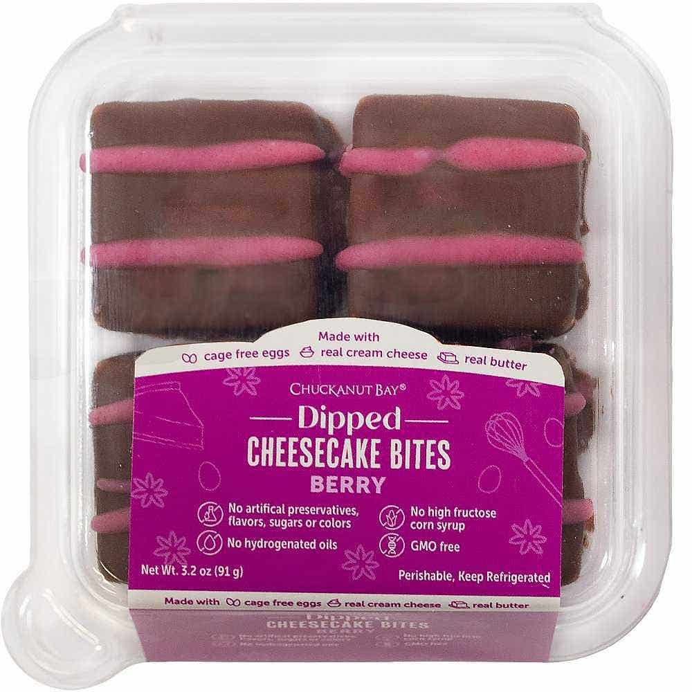 Wholesale Chuckanut Bay Berry Cheesecake Bites Dipped 3.2 Oz- Bulk