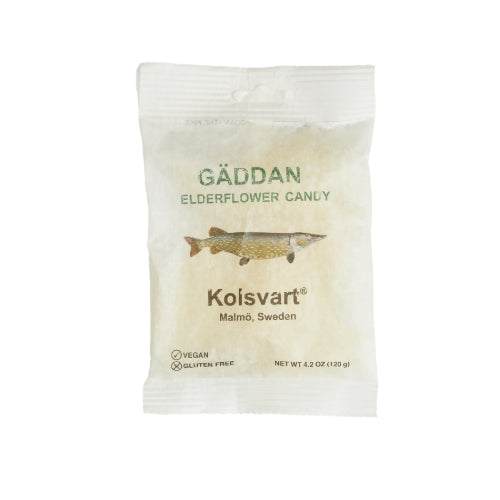 Wholesale Kolsvart Gaddan Elderflower Candy Fish 4.2oz- Bulk