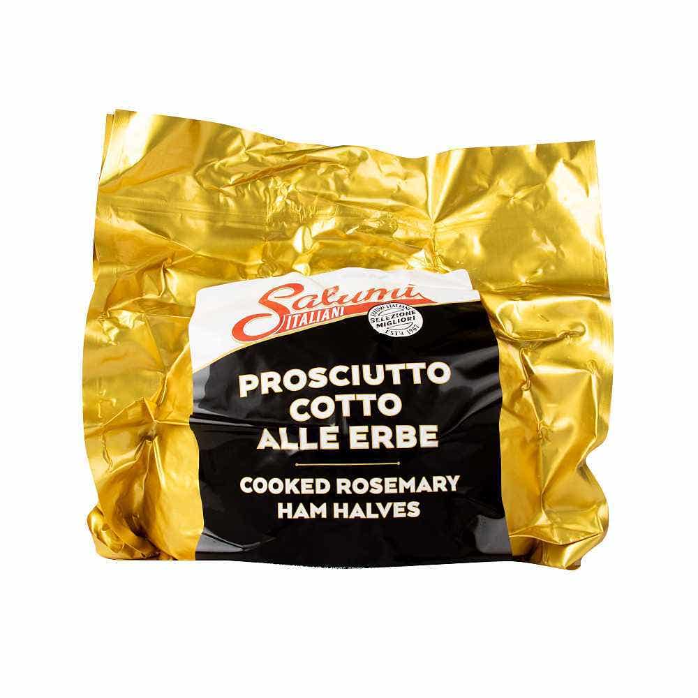Wholesale Salumi Italiani Prosciutto Cotto Rosemary Ham Halves 9 Lb- Bulk