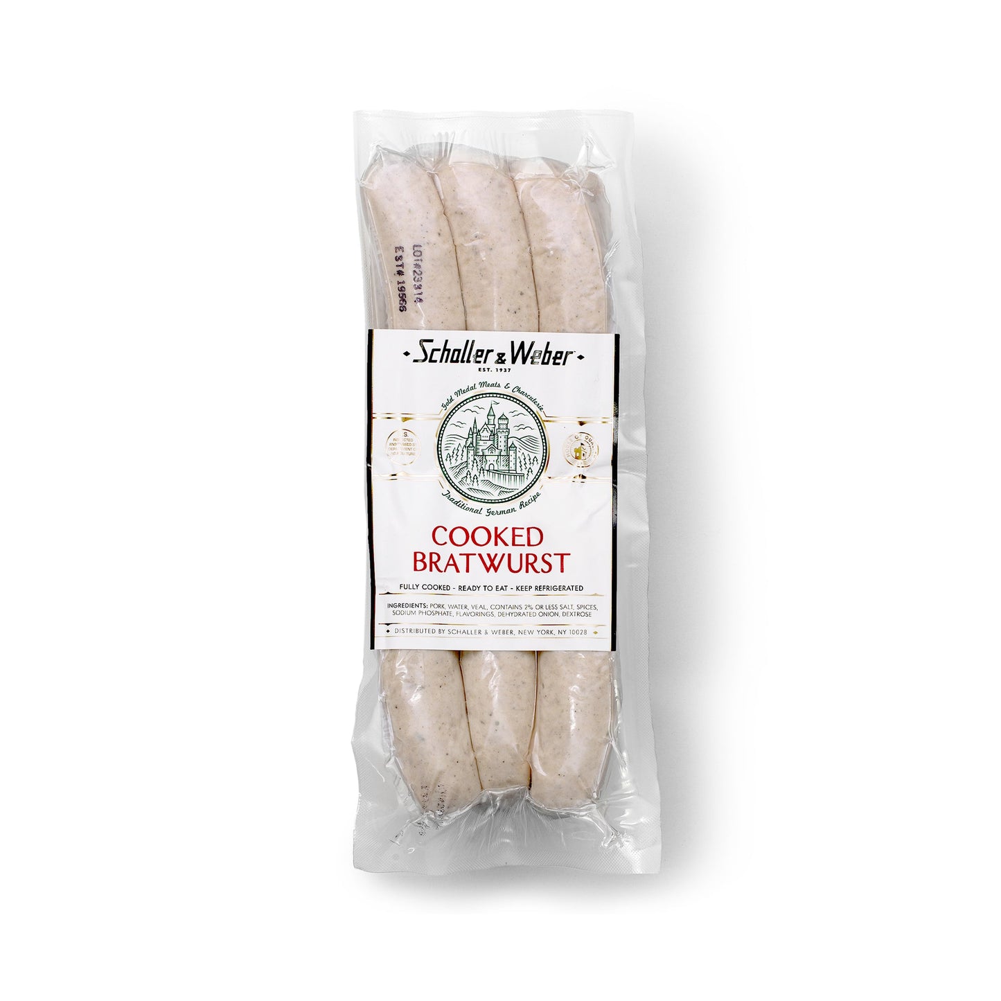 Wholesale Schaller & Weber Bratwurst Sausage 2.5lb- Bulk