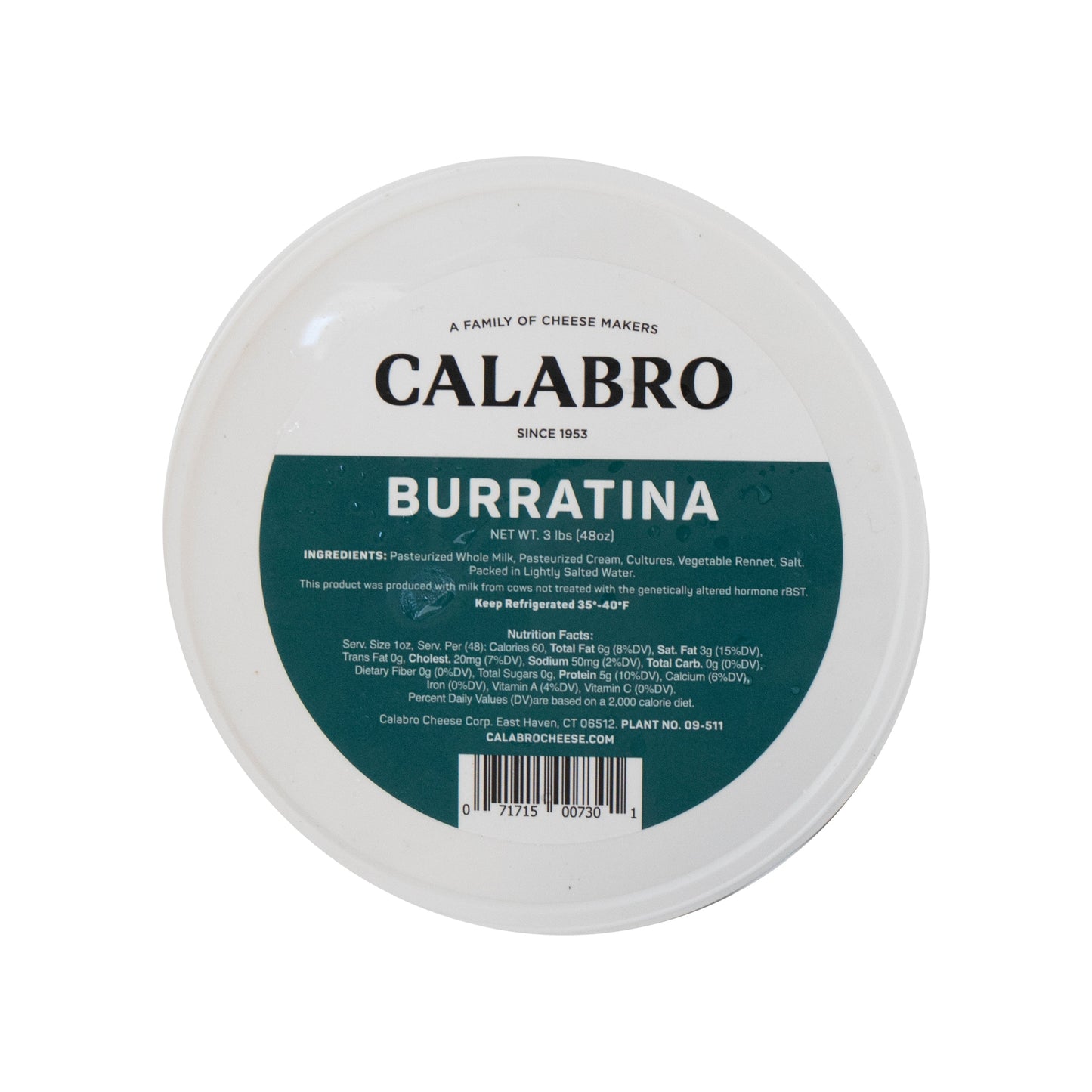 Wholesale Calabro Burrata 2 Oz 3lb- Bulk
