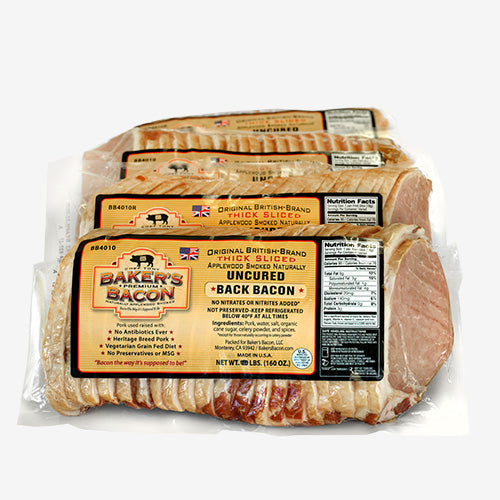 Wholesale Baker's Bacon Applewood Smoked Bacon 5/1 Slice 2.5lb- Bulk