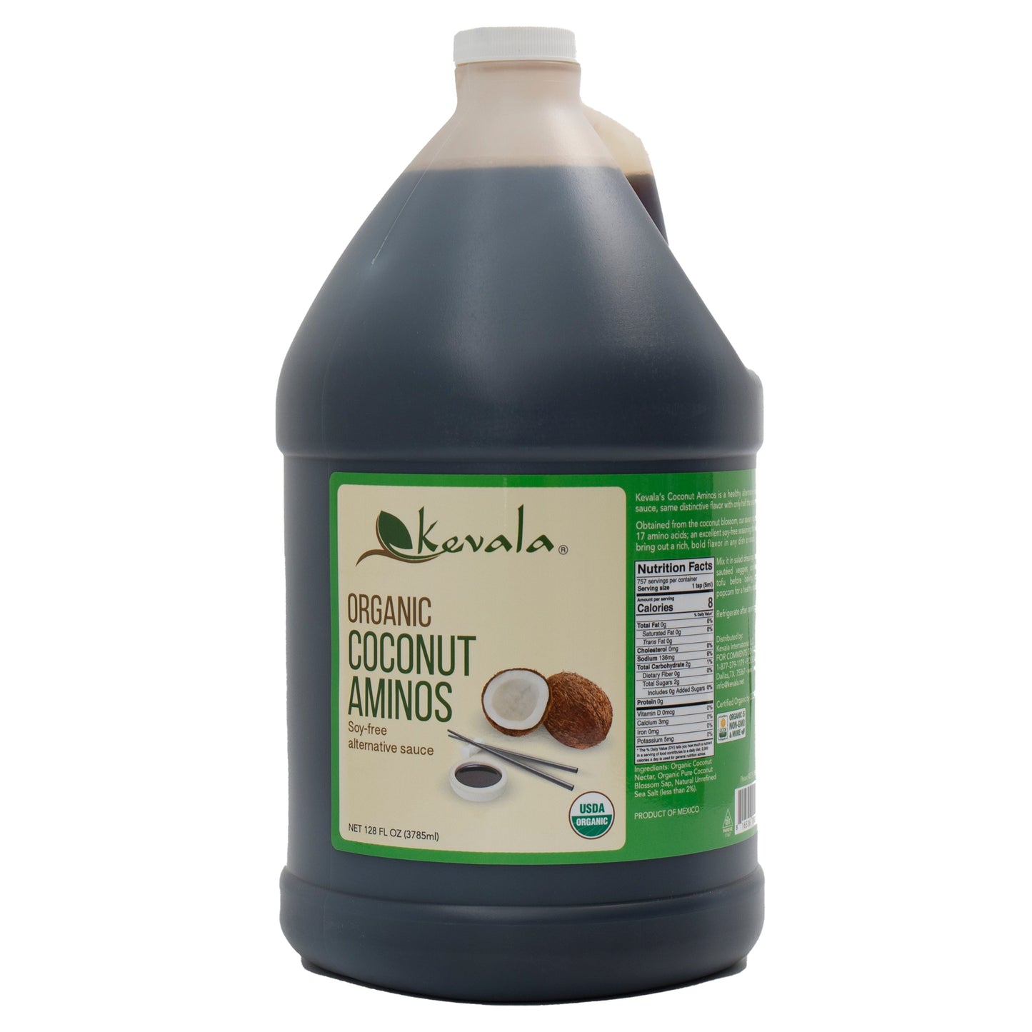 Wholesale Kevala Kevala Organic Coconut Aminos 1 Gal- Bulk