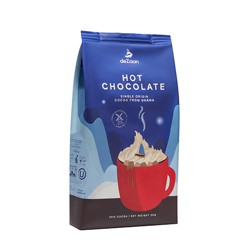 Wholesale Dezaan Hot Chocolate Mix, Single Origin Ghana 55% Cocoa 2kg- Bulk