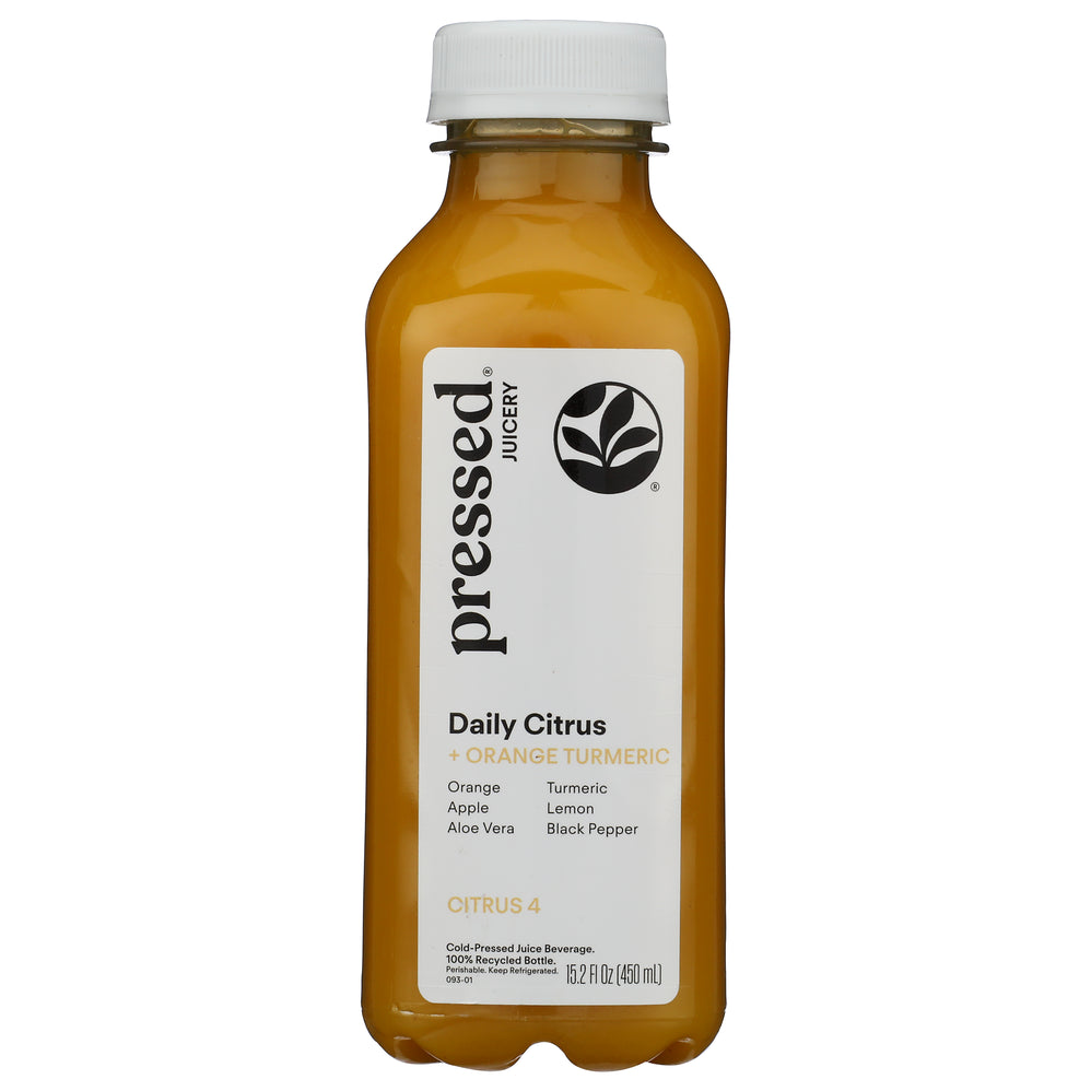 Wholesale Pressed Daily Citrus + Orange Turmeric Juice 15.2oz- Bulk