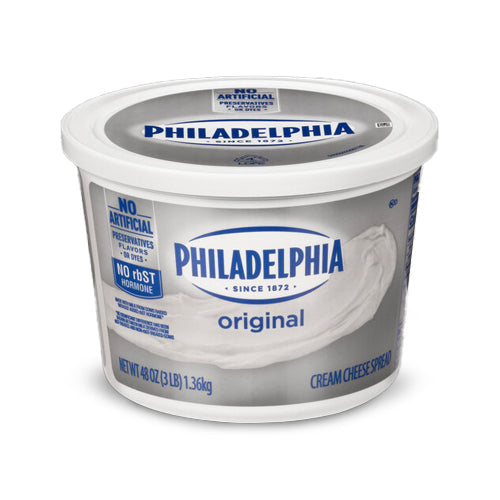 Wholesale Philadelphia Soft Cream Cheese in Tub 3lb- Bulk