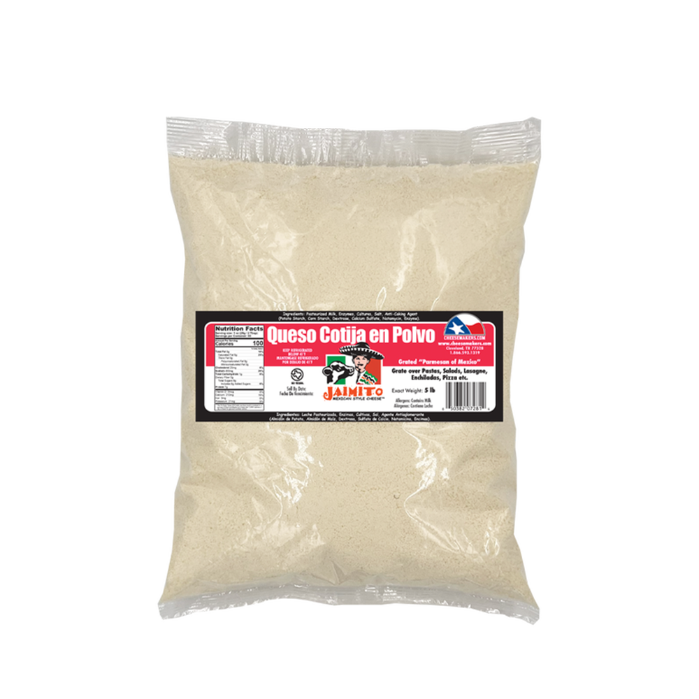Wholesale Jaimito Mexican Cotija Polvo Mex Style Cheese 5lb- Bulk