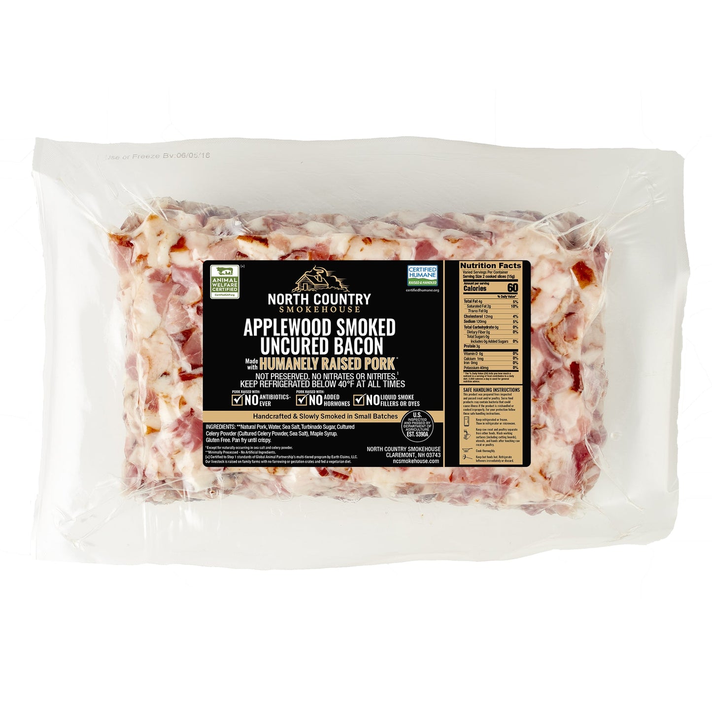 Wholesale North Country Smokehouse Bacon Diced Applewood Smoked Ch 5lb- Bulk