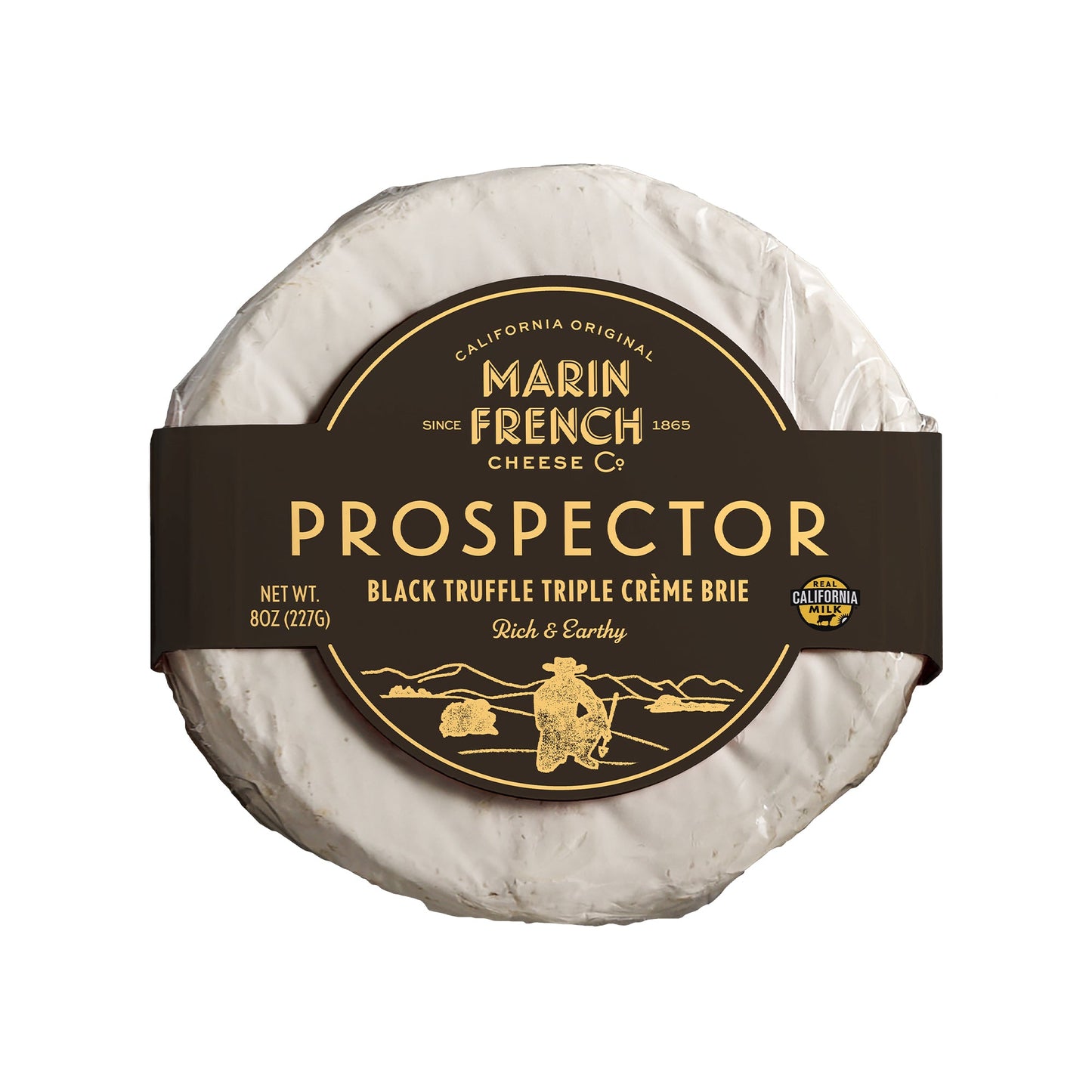 Wholesale Marin French Brie Prospector Blk Truff Cheese 8oz- Bulk