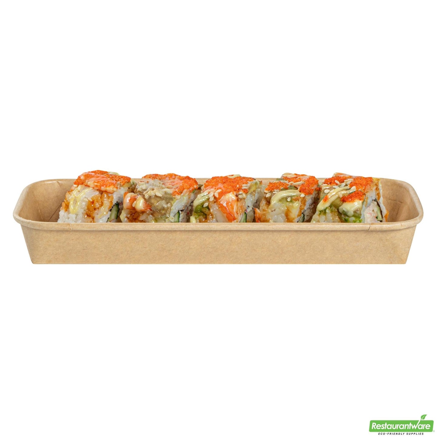 Wholesale Restaurantware 10 Oz Rectangle Kraft Paper Sushi Container- Bulk