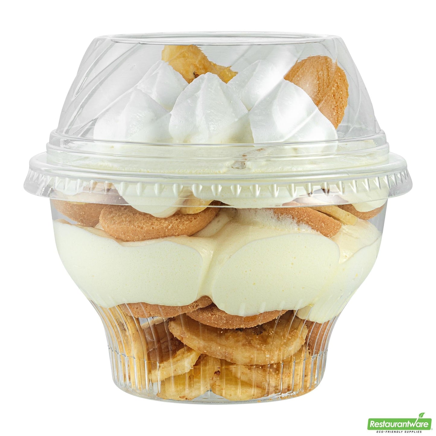 Wholesale Restaurantware Round Clear Plastic Low Dome Lid - Fits Plastic Dessert Cup- Bulk