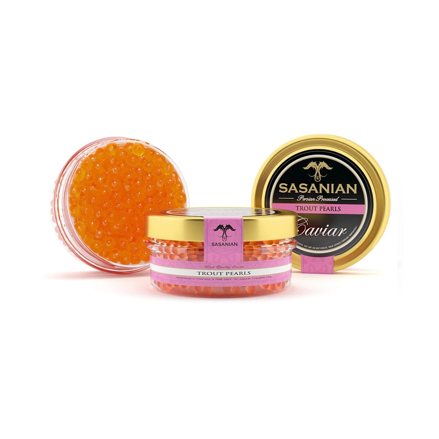 Wholesale Sasanian Trout Roe Caviar 16oz- Bulk