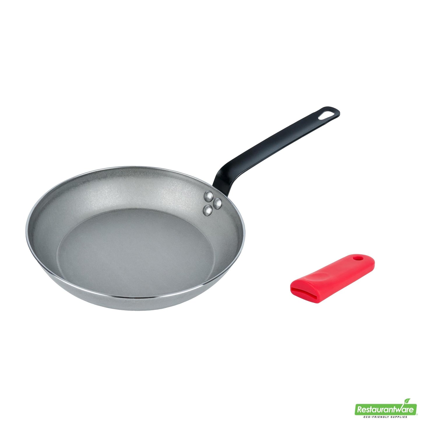 Wholesale Restaurantware Bundle: 1 Carbon Steel 10" Non-Stick Fry Pan and 1 Sleeve- Bulk