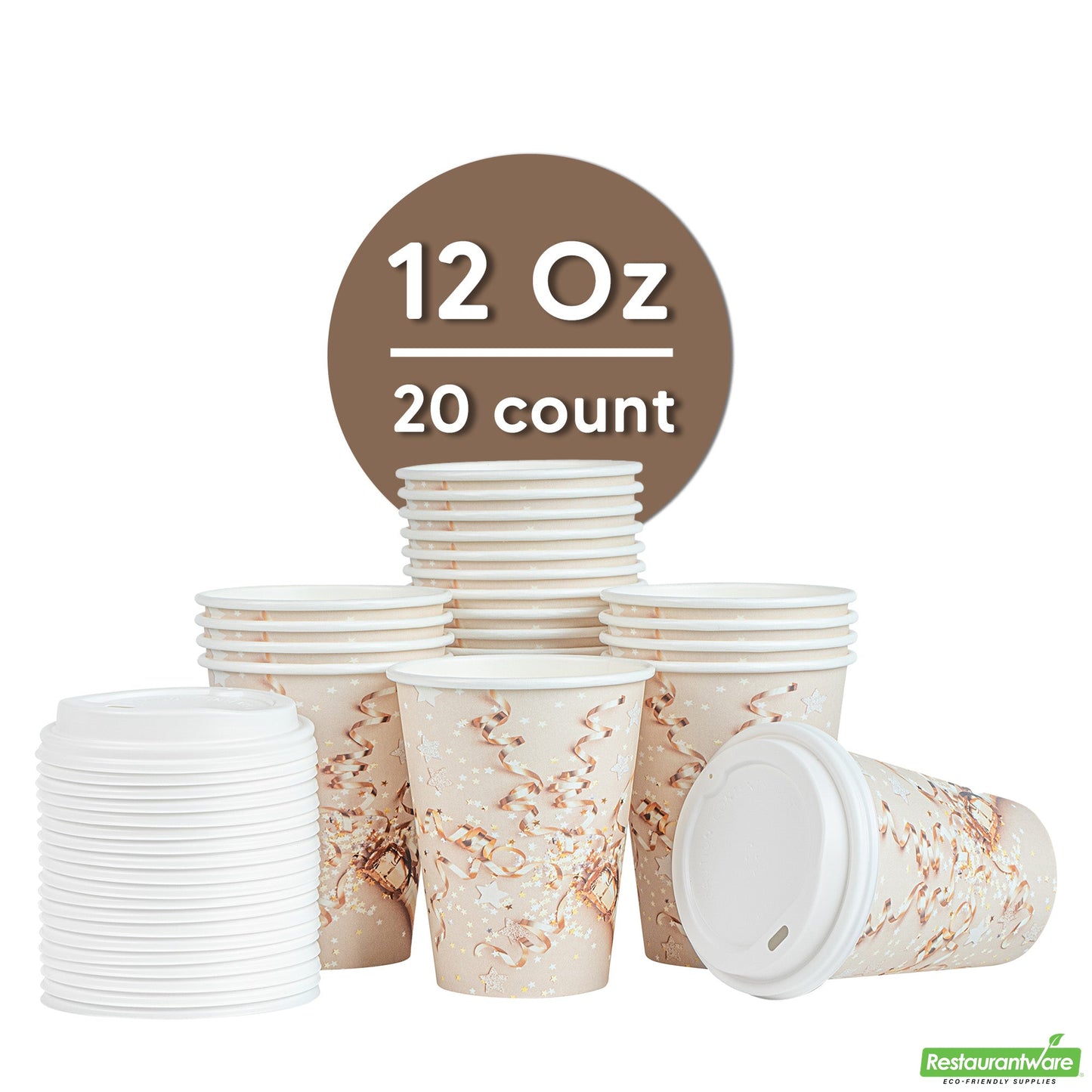 Wholesale Restaurantware Cup Cff Ppr 12oz Nw Yr V- Bulk