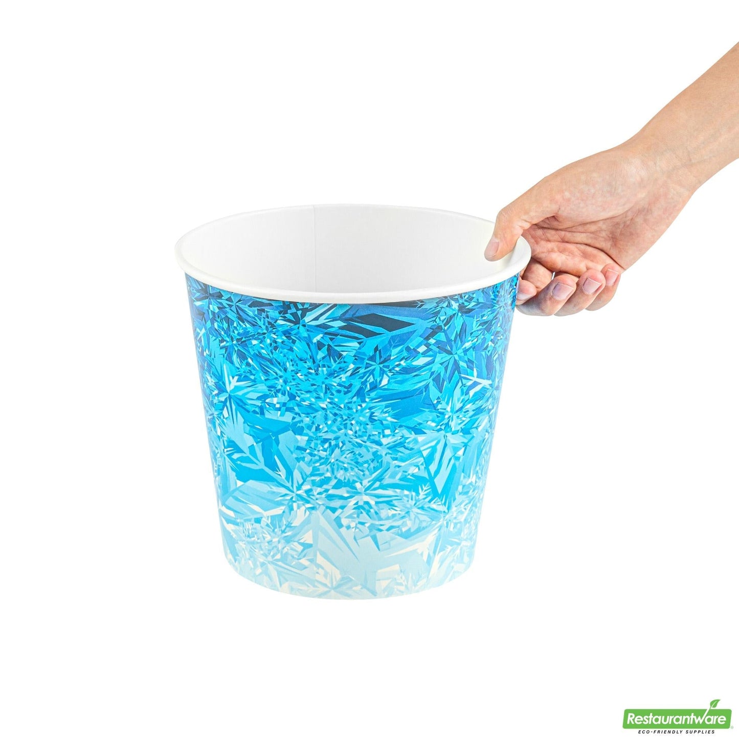 Wholesale Restaurantware Cater Tek 10 Lb Blue Disposable Paper Ice Bucket - 8 3/4" X 8 3/4" X 8 1/4" - 100 Count Box- Bulk