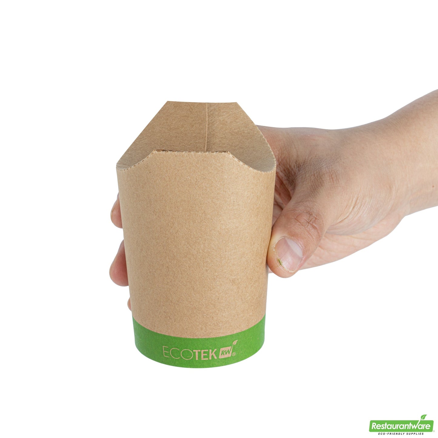 Wholesale Restaurantware Sustain 16 Oz Round Kraft Paper To Go Fry Cup - with PLA Lining, Compostable - 3 1/4 X 3 1/4 X 4 1/4 - 100 Count Box- Bulk