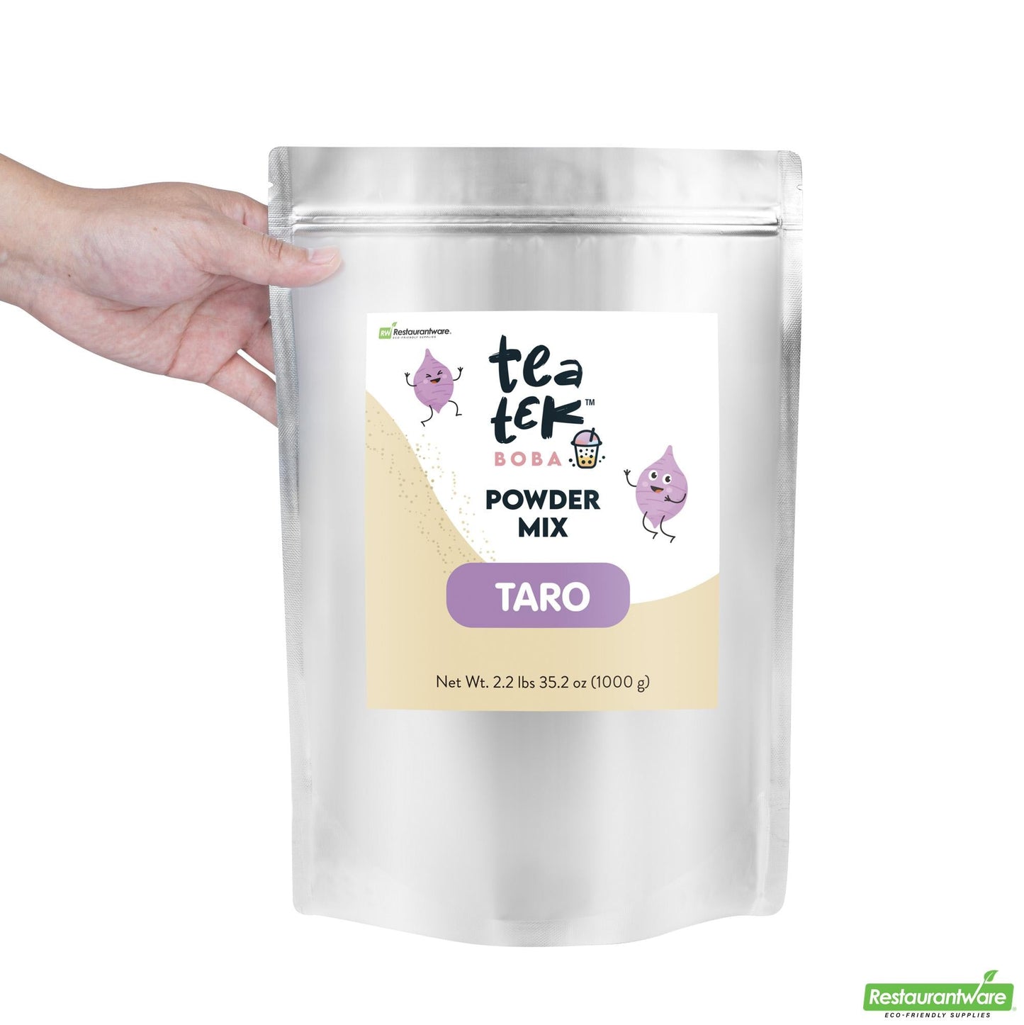 Wholesale Restaurantware Tea Tek 35.2 Oz Taro Powder Mix - 10 Count Box- Bulk