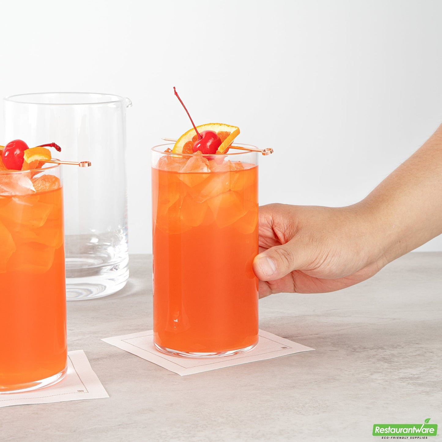 Wholesale Restaurantware Vetri 16 Oz Beverage Glass - 3" X 3" X 5 1/2" - 24 Count Box- Bulk
