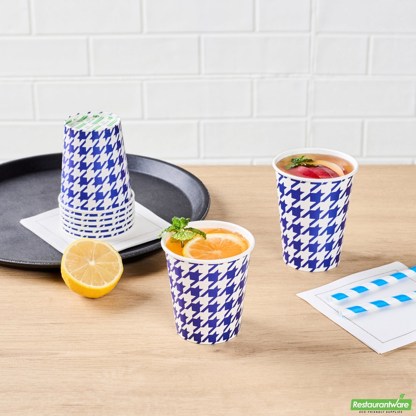 Wholesale Restaurantware RW Base 7 Oz Round White Paper Cold Cup - 2 3/4 X 2 3/4 X 3 - 25 Count Box- Bulk