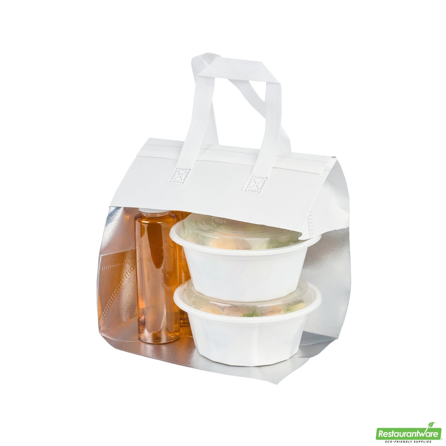 Wholesale Restaurantware Bag Tek White Insulated Take Out Bag - Tamper-Evident - 10 1/4 X 6 3/4 X 11 - 100 Count Box- Bulk