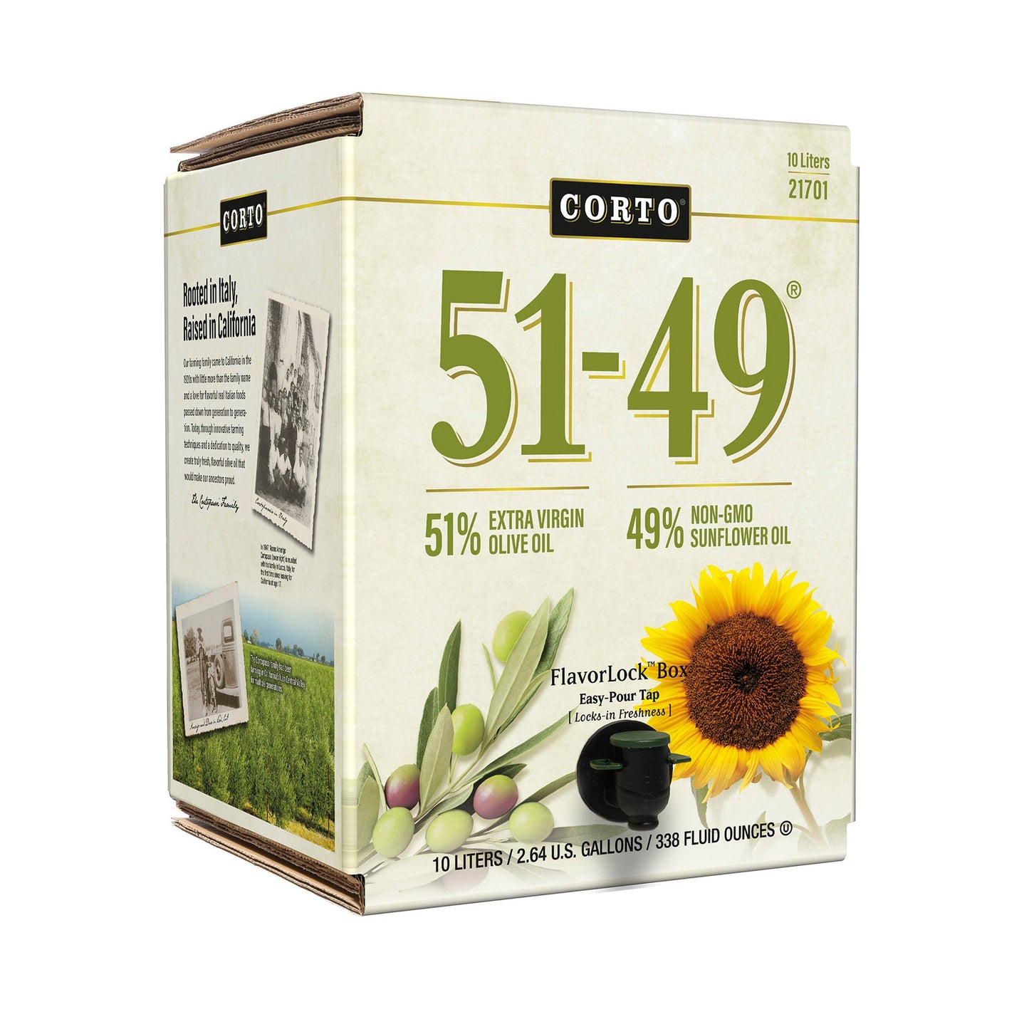 Wholesale Corto Extra Virgin Olive Oil and Sunflower Oil 51/49 Ble- Bulk
