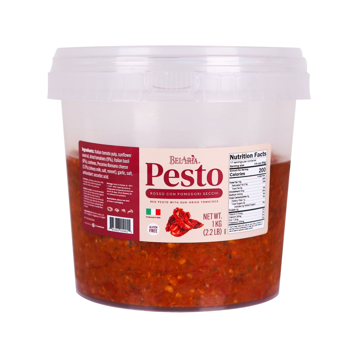 Wholesale BelAria Red Pesto Sauce 1kg- Bulk