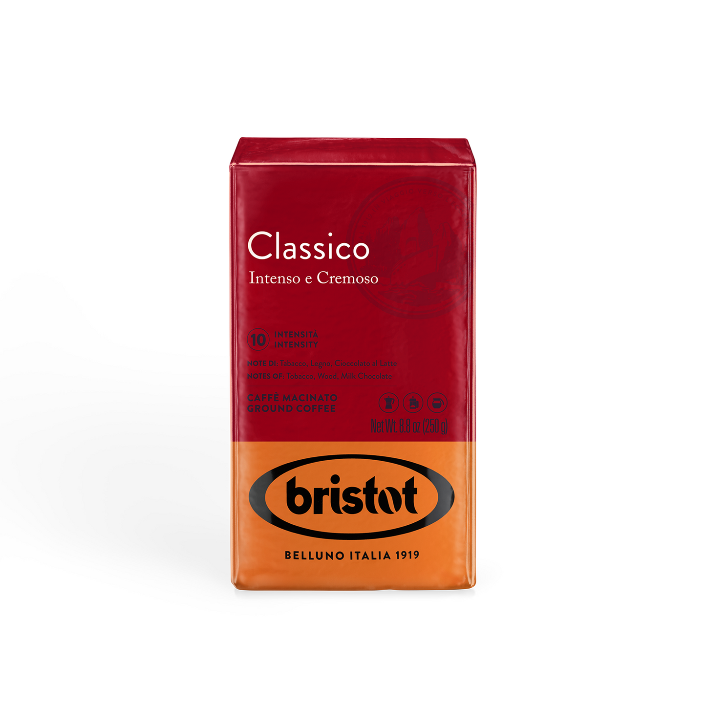 Wholesale Caffe Bristot Coffee Classico Ground 8.8oz- Bulk